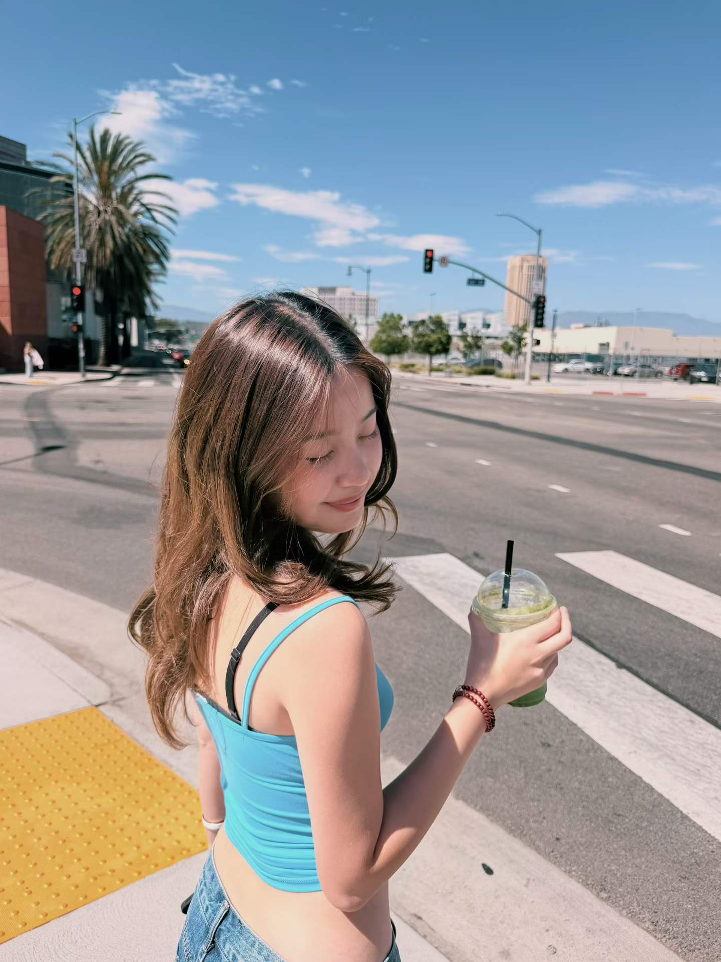 Mia outdoors in California